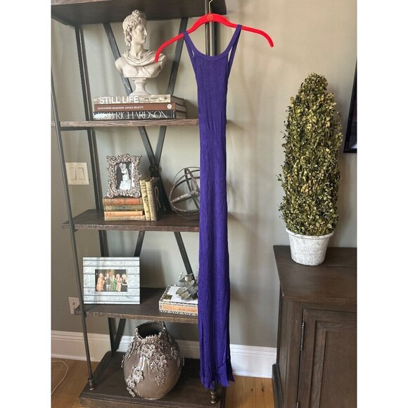 IRO Charisa Knit Bodycon Midi Dress Dark Purple Womens Size Small - Picture 5 of 11